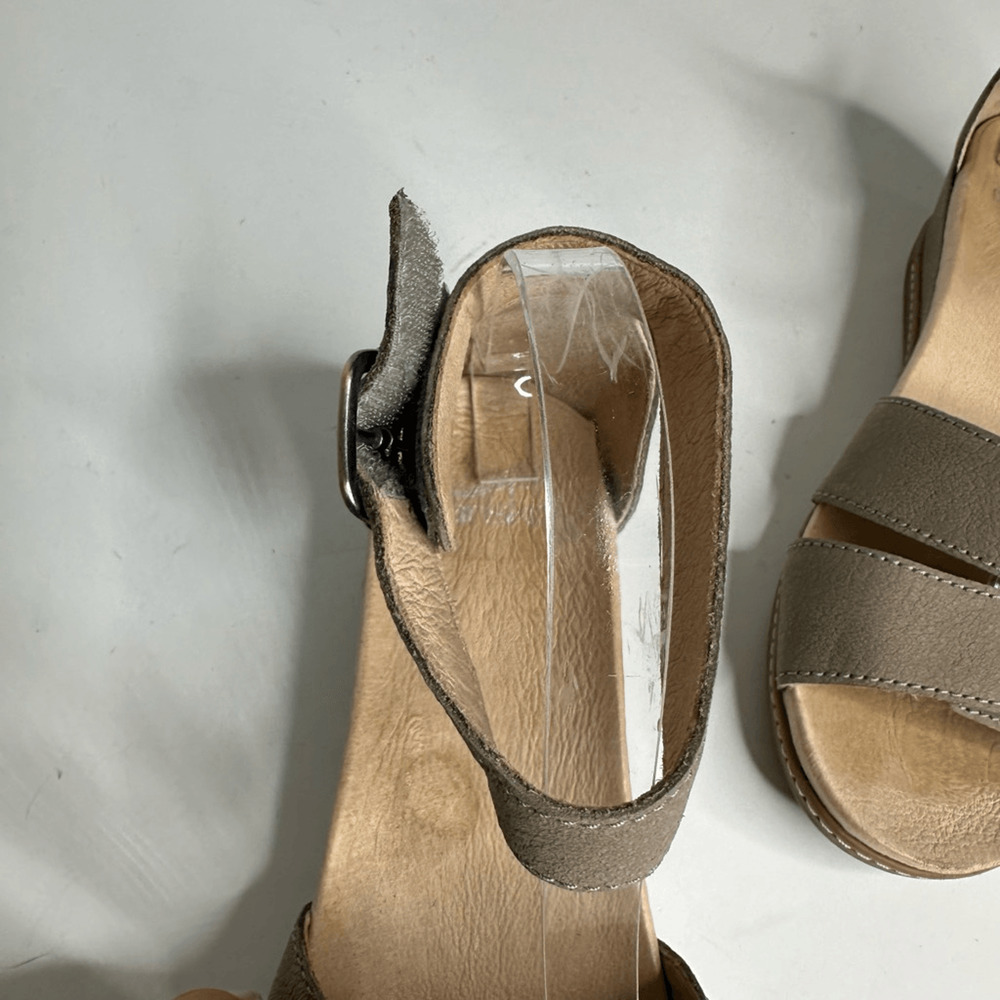 Dansko Astrid Texture Nubuck Sandals Stone comfort Women’s EU 40 US 9.5 10 - Picture 3 of 6